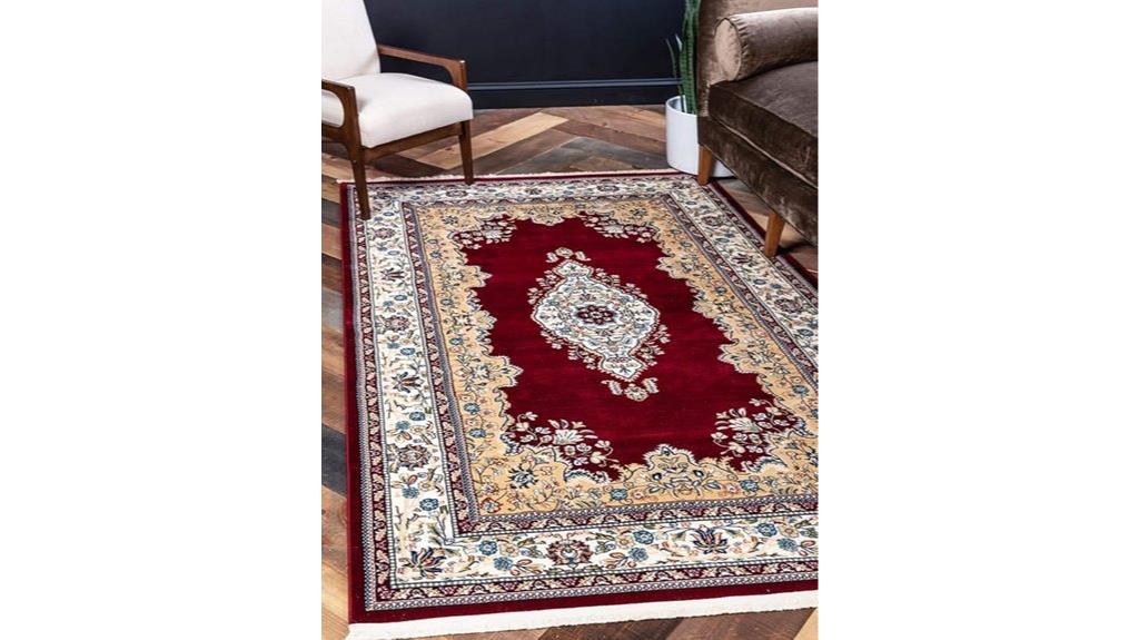 burgundy blue area rug