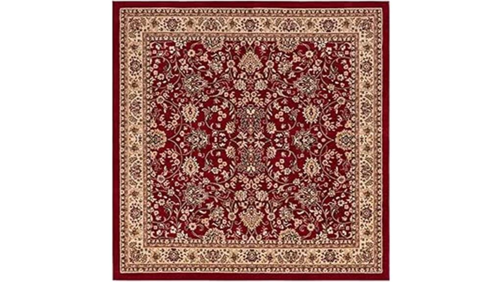 burgundy yasmin square rug