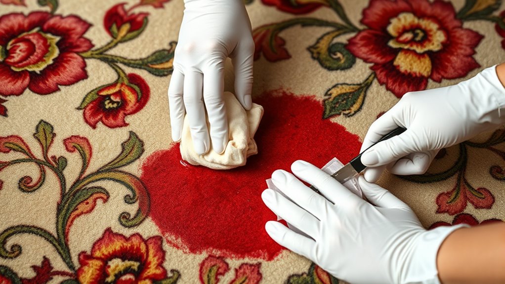 call professionals for stains