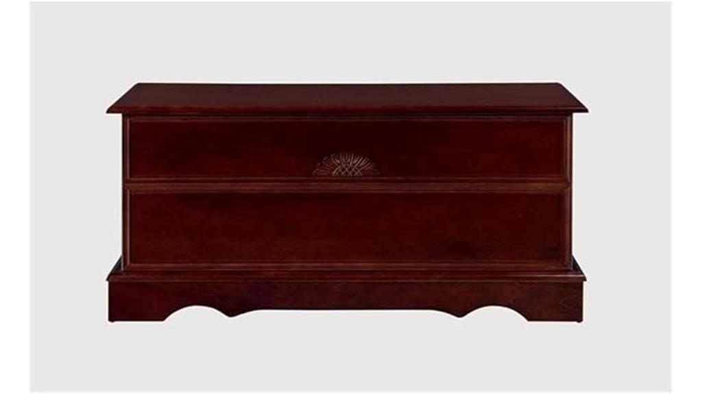 cedar lined wooden blanket chest