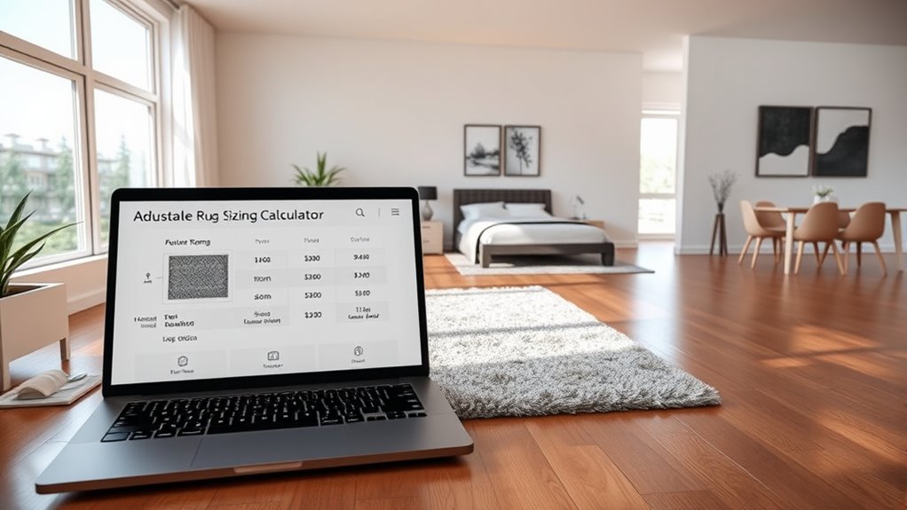 choose rug size accordingly