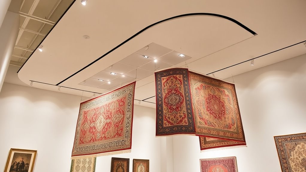 choosing rug display rail