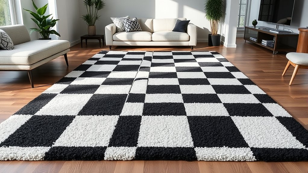 choosing the perfect checkerboard rug