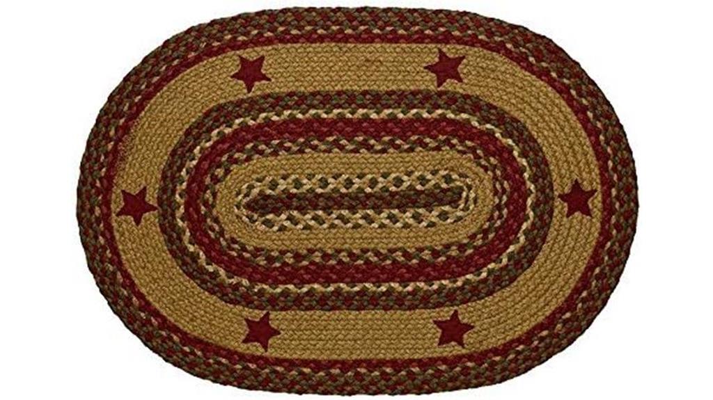 cinnamon star rug oval