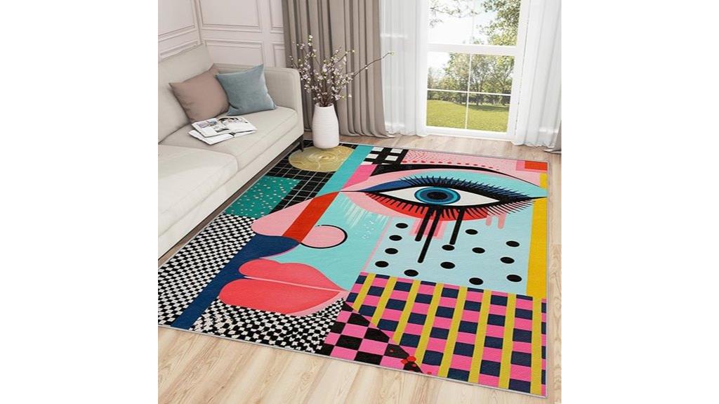 colorful modern geometric rug