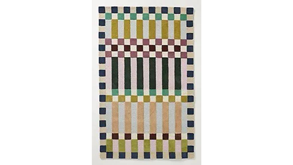 colorful modern wool rug