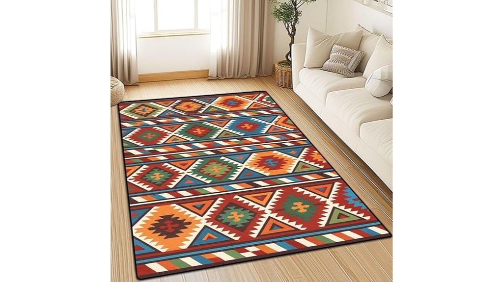 colorful washable kilim rug