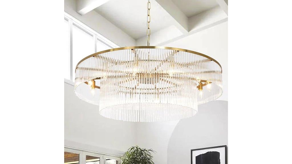 contemporary brass glass chandeliers