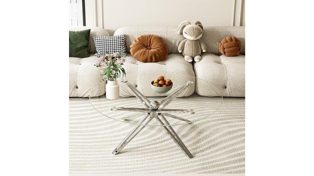 contemporary glass coffee table