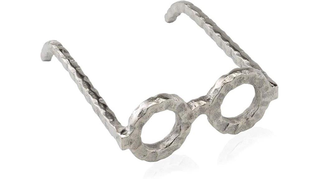 contemporary silver sunglasses sculpture