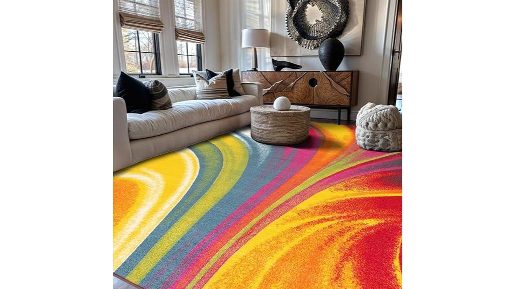 contemporary wave rug size