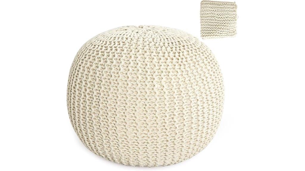 cotton ottoman pouf cover