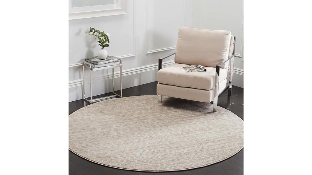 cream round area rug