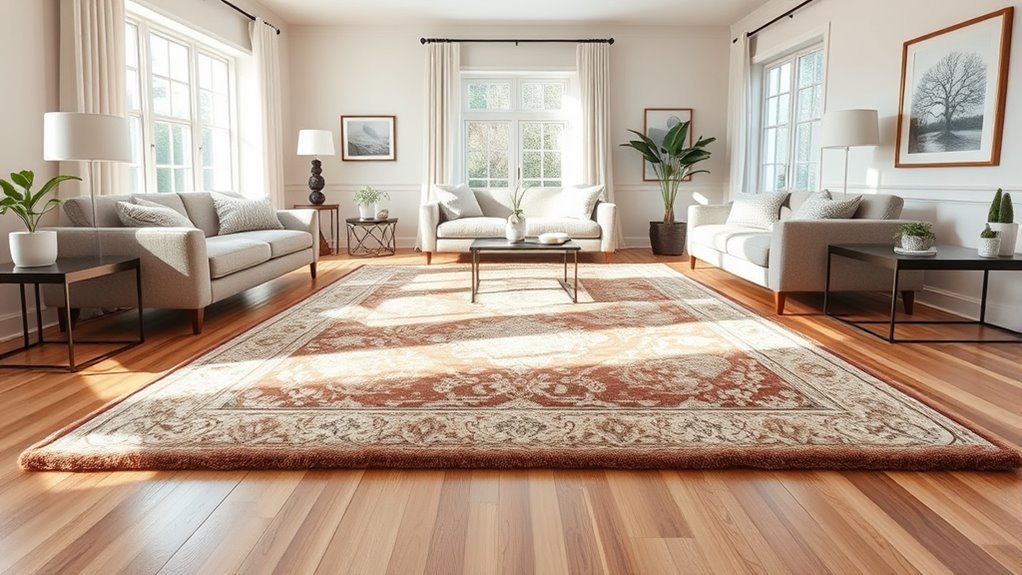 create balanced floor border