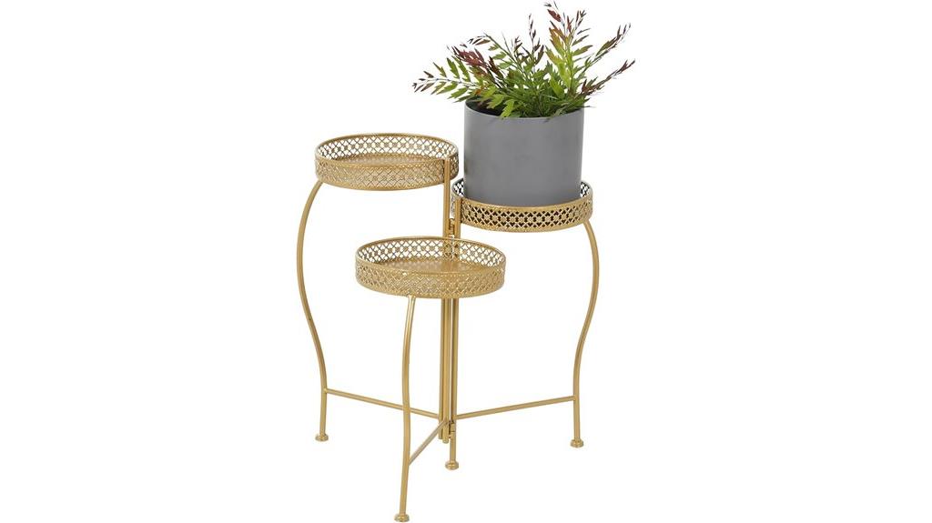 decorative metal multi tier stand