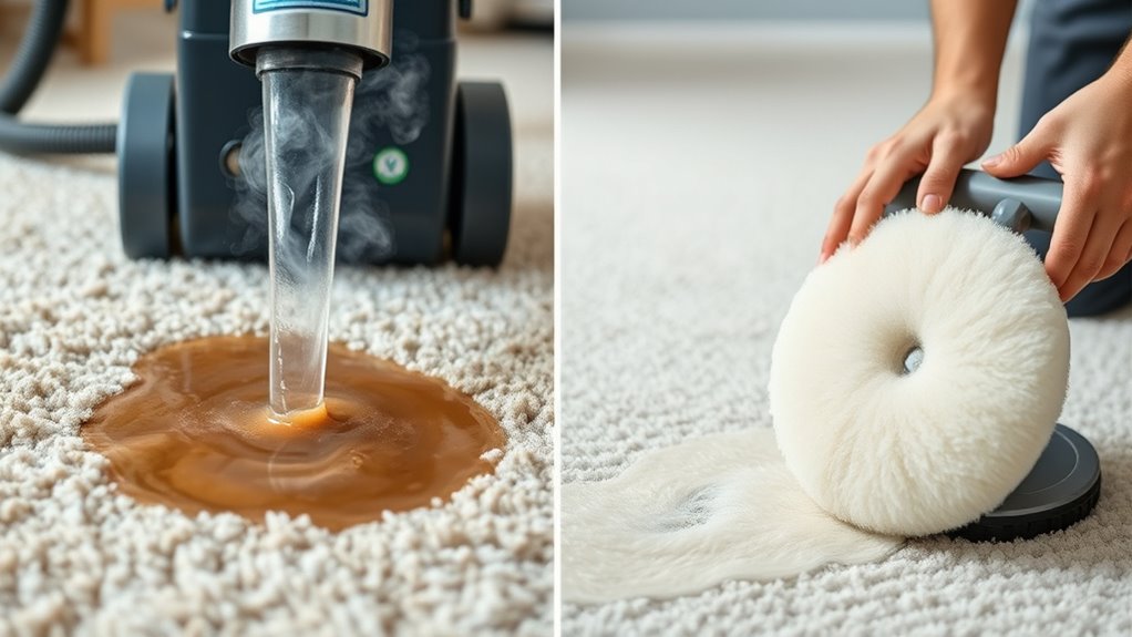 deep cleaning carpet extraction