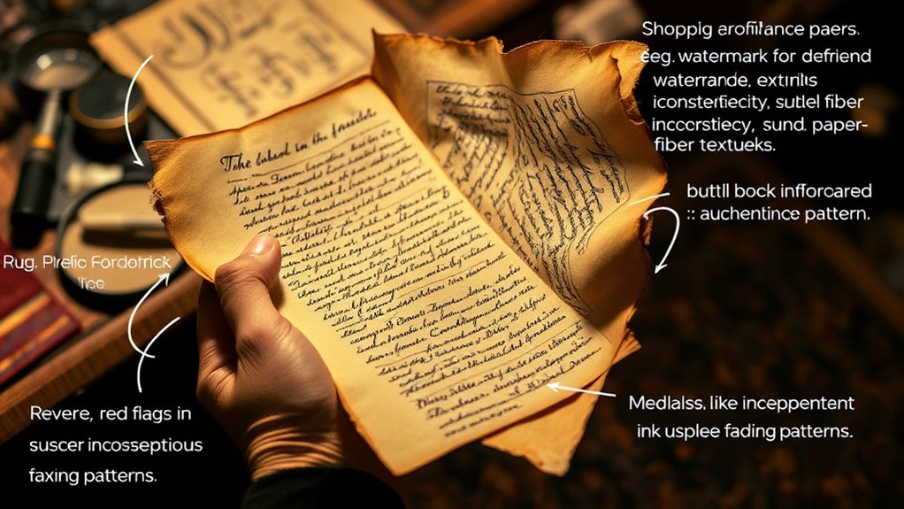detect counterfeit documentation signs