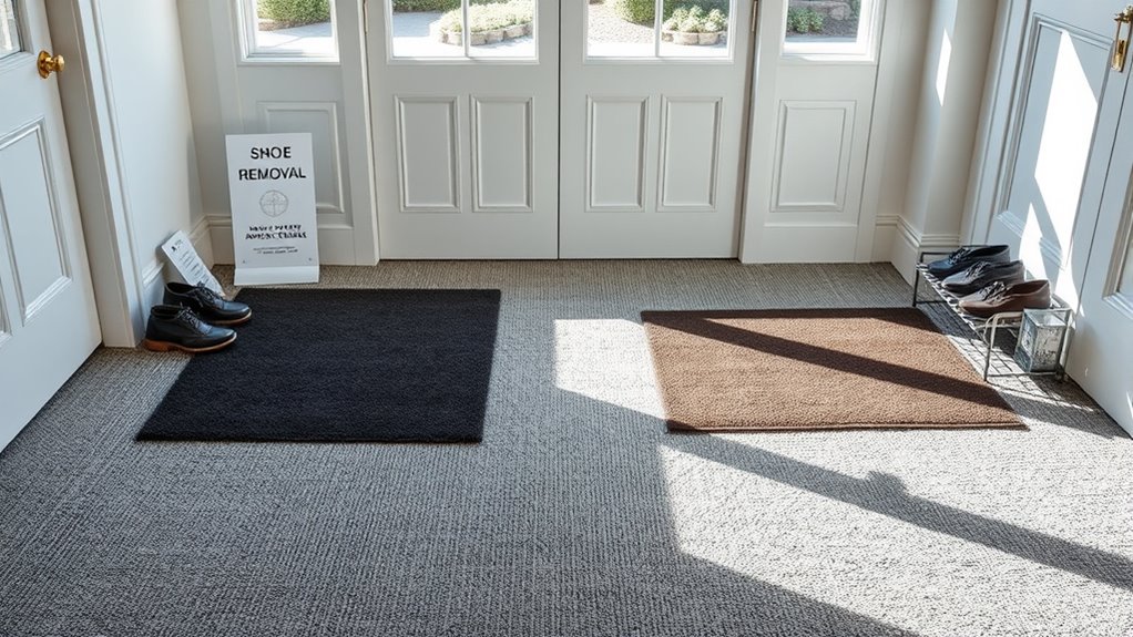 door mats and shoe policies