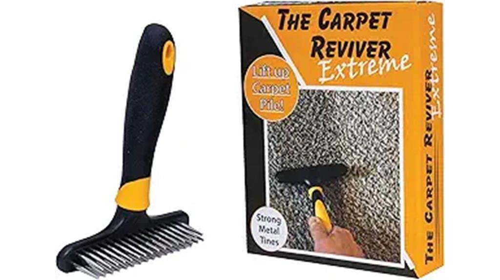 dual action carpet grooming tool