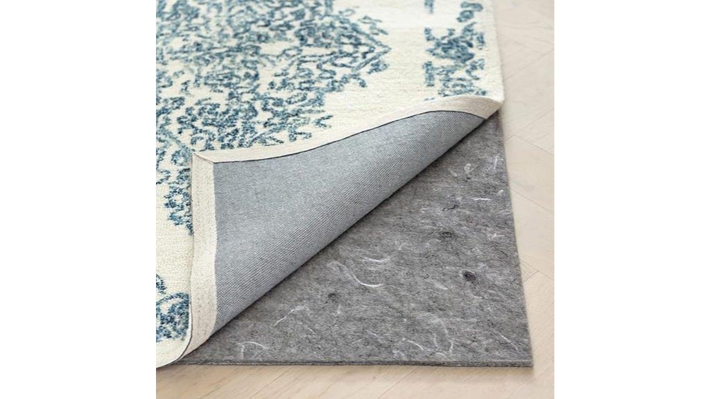 dual surface felt rubber rug pad