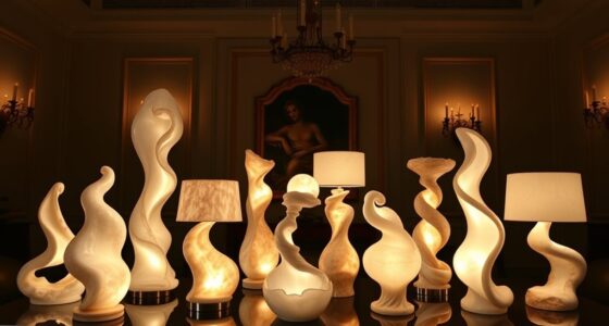 elegant alabaster lamp collection