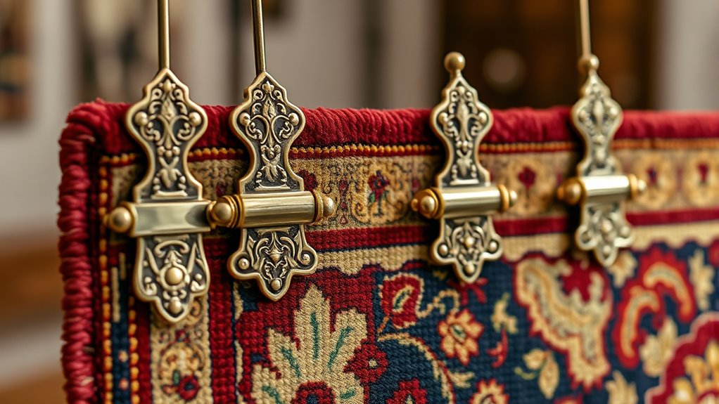 elegant antique rug clips
