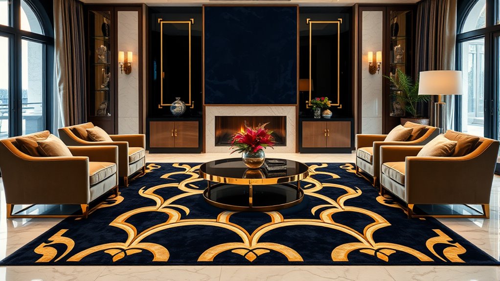 elegant art deco accents