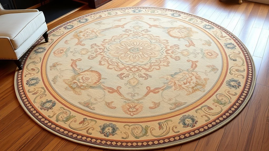 elegant aubusson round rugs