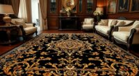 elegant black gold oriental rugs