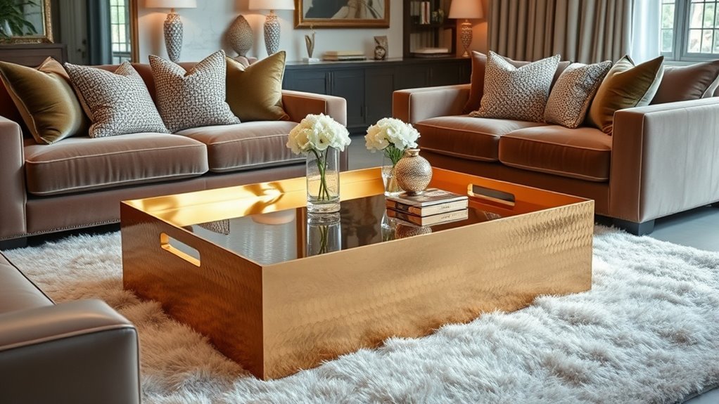 elegant brass tray tables