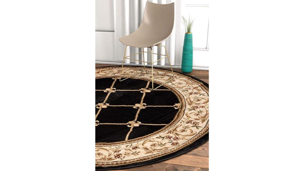 elegant circular floral rug