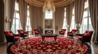 elegant circular rug accents