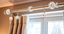 elegant crystal finial curtain rods