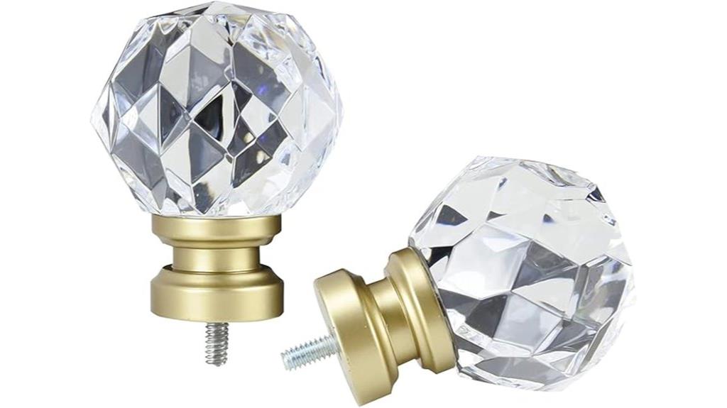 elegant curtain finial pair