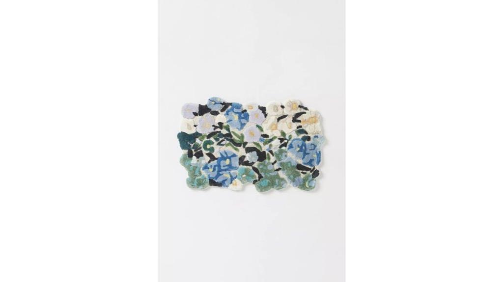 elegant floral wool silk rug