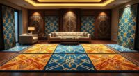 elegant geometric silk rugs