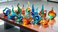 elegant glass sculpture accents