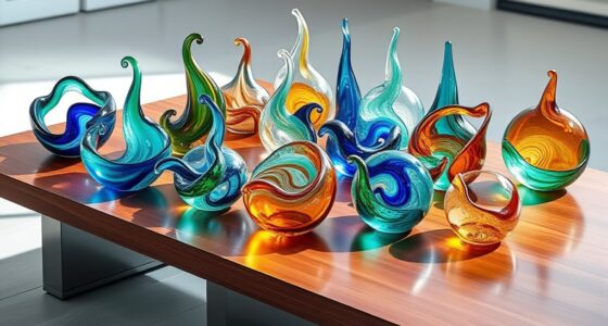 elegant glass sculpture accents