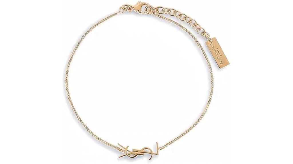 elegant gold initial bracelet