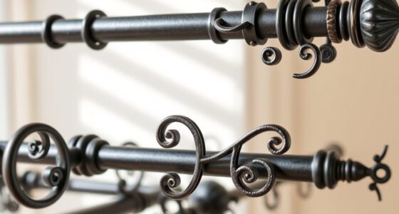 elegant handcrafted iron rods