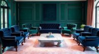 elegant italian velvet chairs