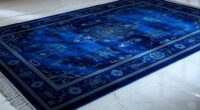 elegant midnight blue silk carpets