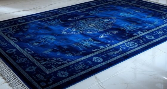 elegant midnight blue silk carpets