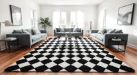 elegant monochrome checkerboard rugs
