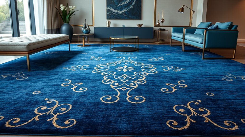 elegant navy blue rugs