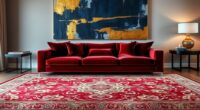 elegant rug and art pairing
