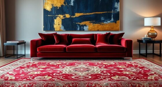 elegant rug and art pairing