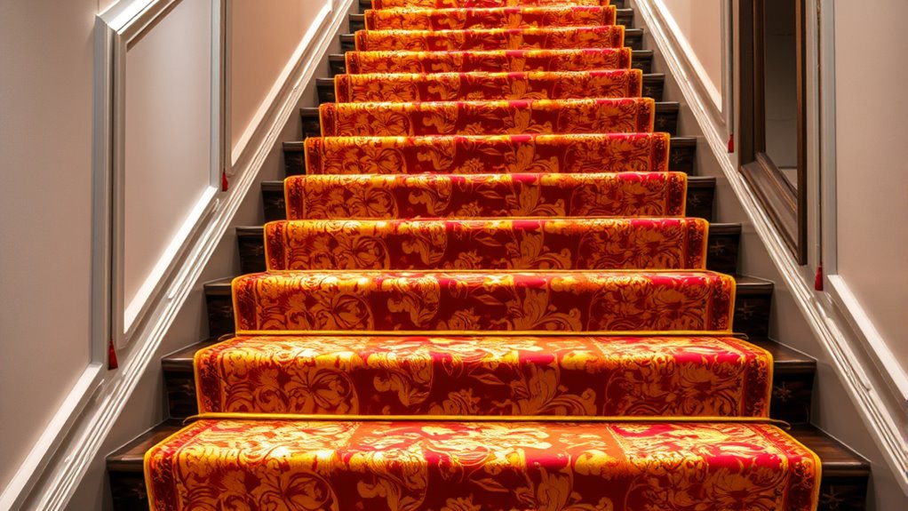 elegant silk stair runners