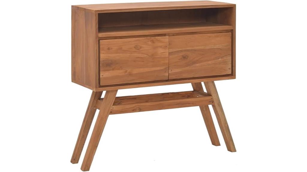 elegant teak console table