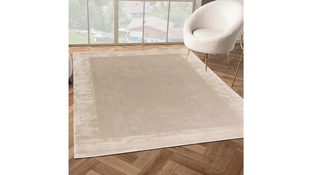 elegant wool silk rug